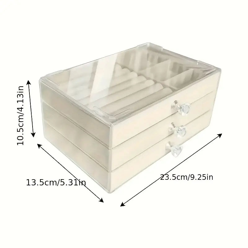 💎 Joyero Premium en Terciopelo – Caja Organizadora ✨