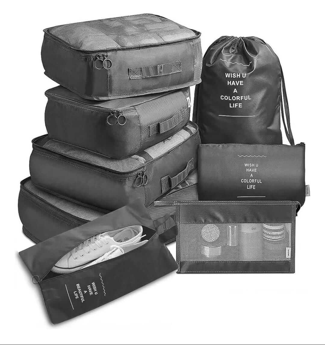 KIT X8 ORGANIZADORES DE VIAJE - Importados 🇺🇸
