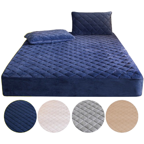 PROTECTOR CUBRECOLCHÓN AFELPADO PREMIUM💎✨+ 2 FUNDAS DE ALMOHADA GRATIS