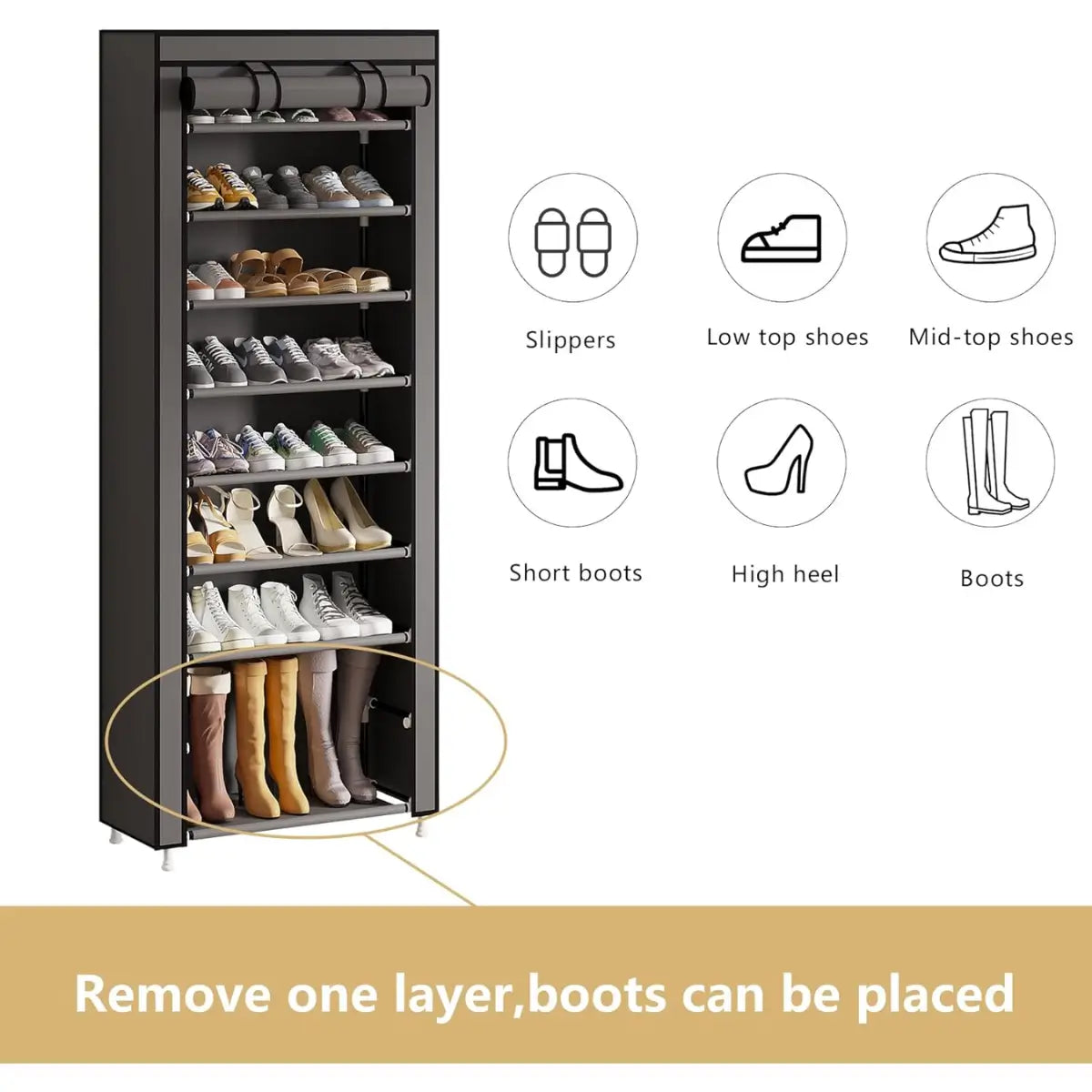 Zapatero Organizador de 9 Niveles con Forro: Orden y Elegancia para tus Zapatos-Importado 🇺🇸