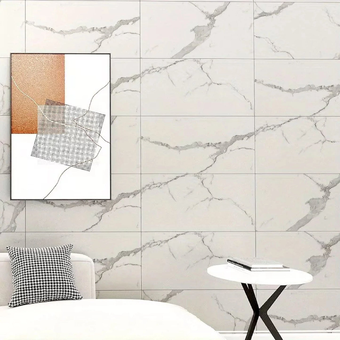 ✨🪞 Azulejos Adhesivos Mármol Premium – Set x6 (30x60cm)