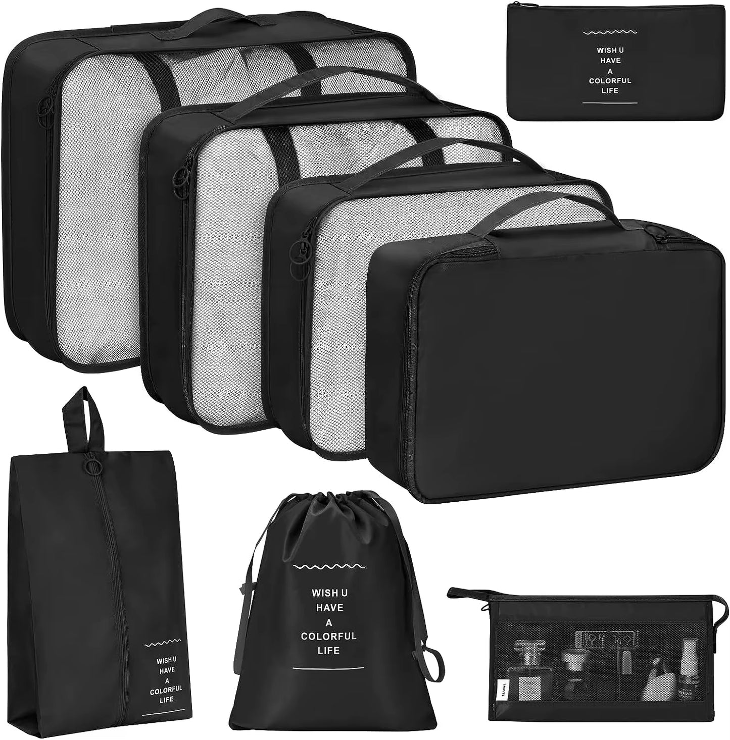 KIT X8 ORGANIZADORES DE VIAJE - Importados 🇺🇸