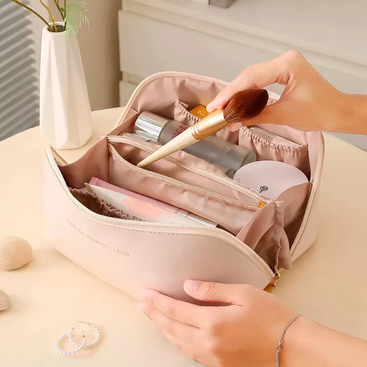 Beauty™ Cosmetiquera Espaciosa de Cuero - Importada 🇺🇸
