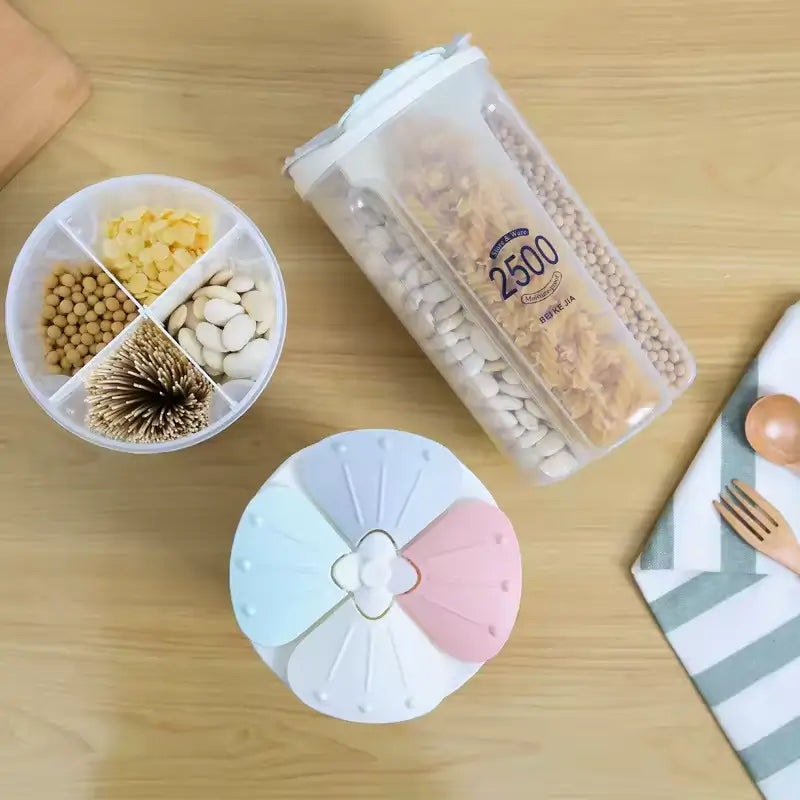 4 en 1 TARROS COCINA QuadSeal® Contenedor de alimentos Libre de BPA🍃 - Importado 🇺🇸