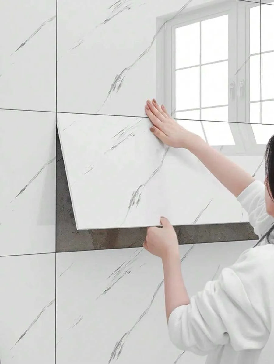 ✨🪞 Azulejos Adhesivos Mármol Premium – Set x6 (30x60cm)