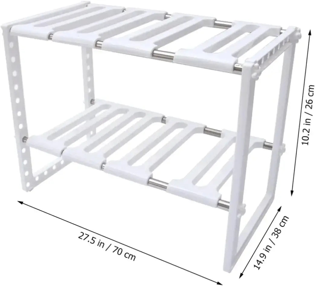 ORGANIZADOR AJUSTABLE 2 NIVELES DE ACERO INOXIDABLE
