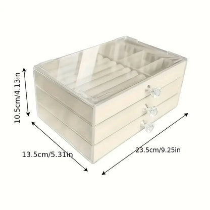 💎 Joyero Premium en Terciopelo – Caja Organizadora ✨