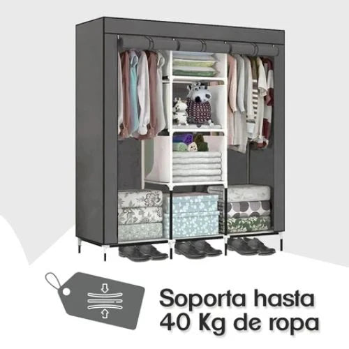 Armario Armable 3 cuerpos con Forro: Mantén tu ropa organizada de forma práctica y elegante - Importado 🇺🇸