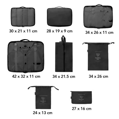 KIT X8 ORGANIZADORES DE VIAJE - Importados 🇺🇸
