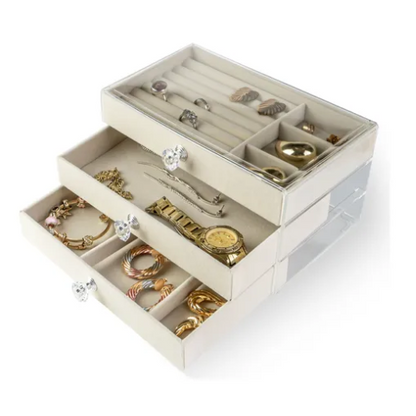 💎 Joyero Premium en Terciopelo – Caja Organizadora ✨