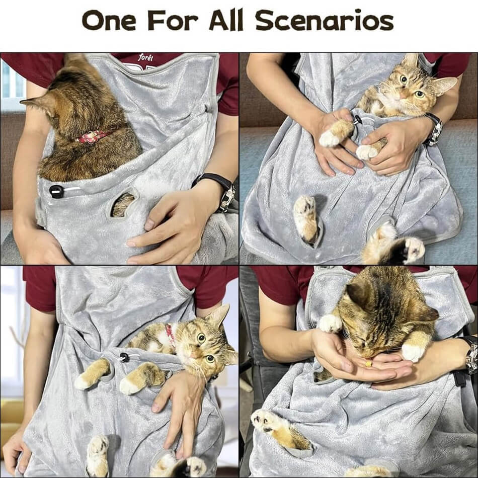 😻Combo Amor Gatuno – Delantal + Cortauñas para Gatos 🇺🇸 Importado