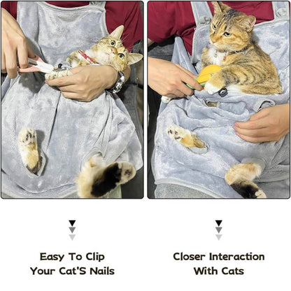 😻Combo Amor Gatuno – Delantal + Cortauñas para Gatos 🇺🇸 Importado