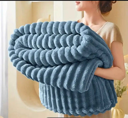 Cobija Piel de Durazno Acanalada Importada 🇺🇸