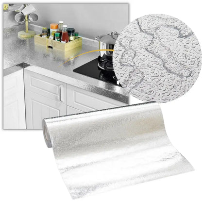 ✨OFERTA 2X1 PAPEL TAPIZ PLATEADO ADHESIVO IMPERMEABLE (ROLLO DE 5M X 60cm)