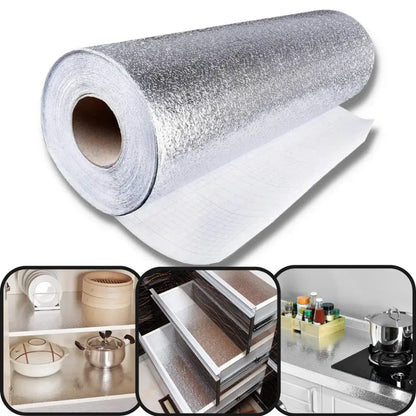 ✨OFERTA 2X1 PAPEL TAPIZ PLATEADO ADHESIVO IMPERMEABLE (ROLLO DE 5M X 60cm)
