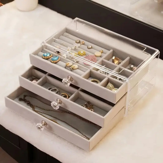 💎 Joyero Premium en Terciopelo – Caja Organizadora ✨