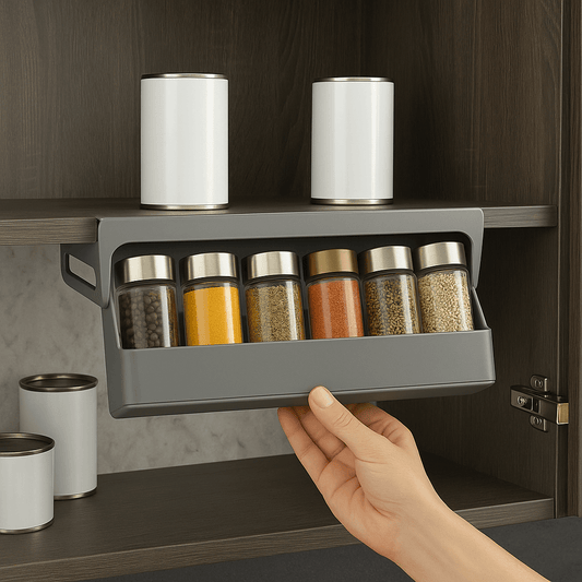 Organizador de Especias Moderno y Expandible 🇺🇸 Importado de USA + 6 Frascos 🎁